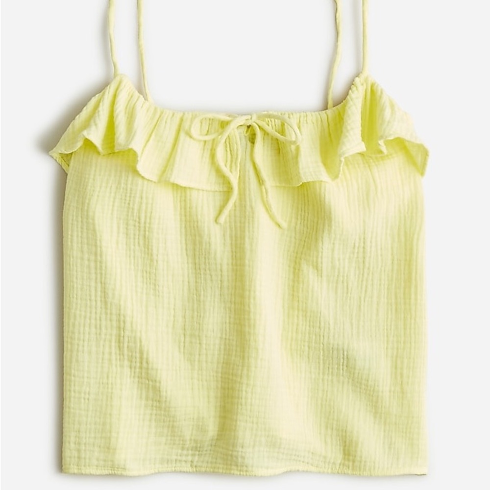 J. Crew soft gauze yellow cami size M NWT